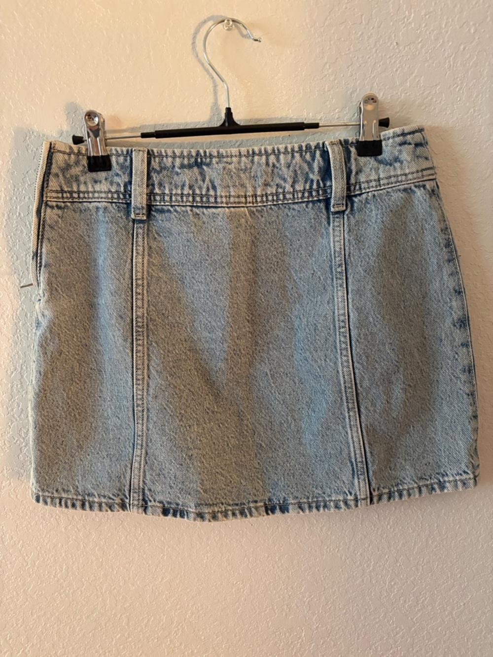 Divided Light Wash Denim Mini Skirt in Pale Blue